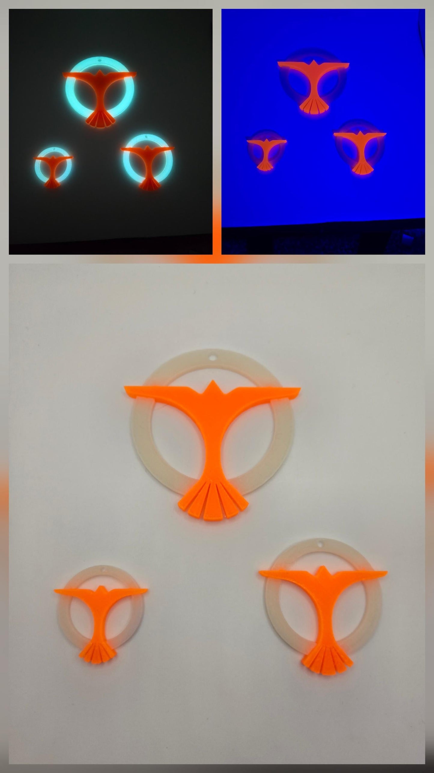 EDM Artist Glow Keychain / Necklace Charm | UV Reactive Glow Rave Accessory Pupifer's Kink Wonderland