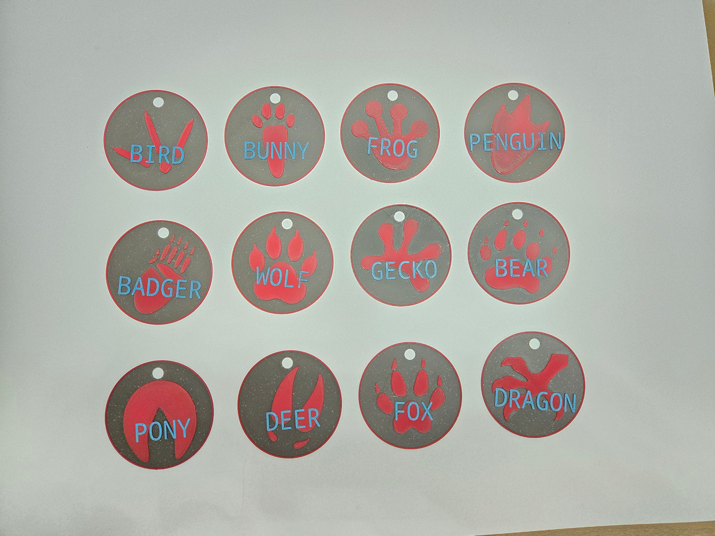 ๐พ High Tech: 3D Printed Puppy Paw Name Badges (Includes NFC Chip) Pupifer's Paddles