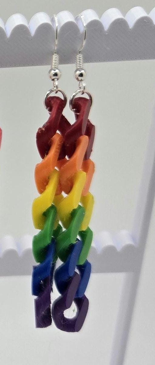 3D Printed Cuban Chain Earrings Pupifer's Paddles