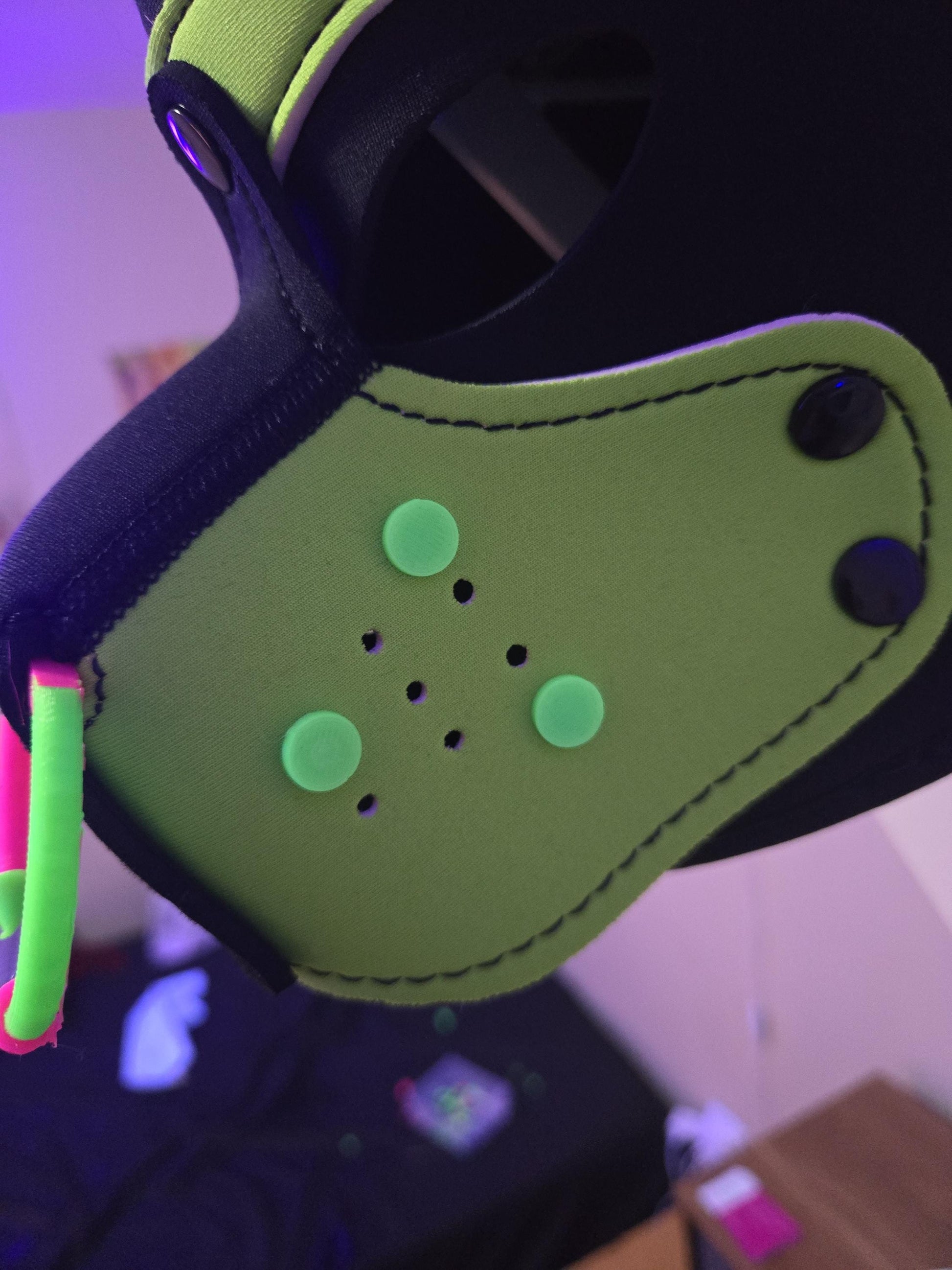 3D Printed Pup Hood Muzzle Spots Pupifer's Paddles
