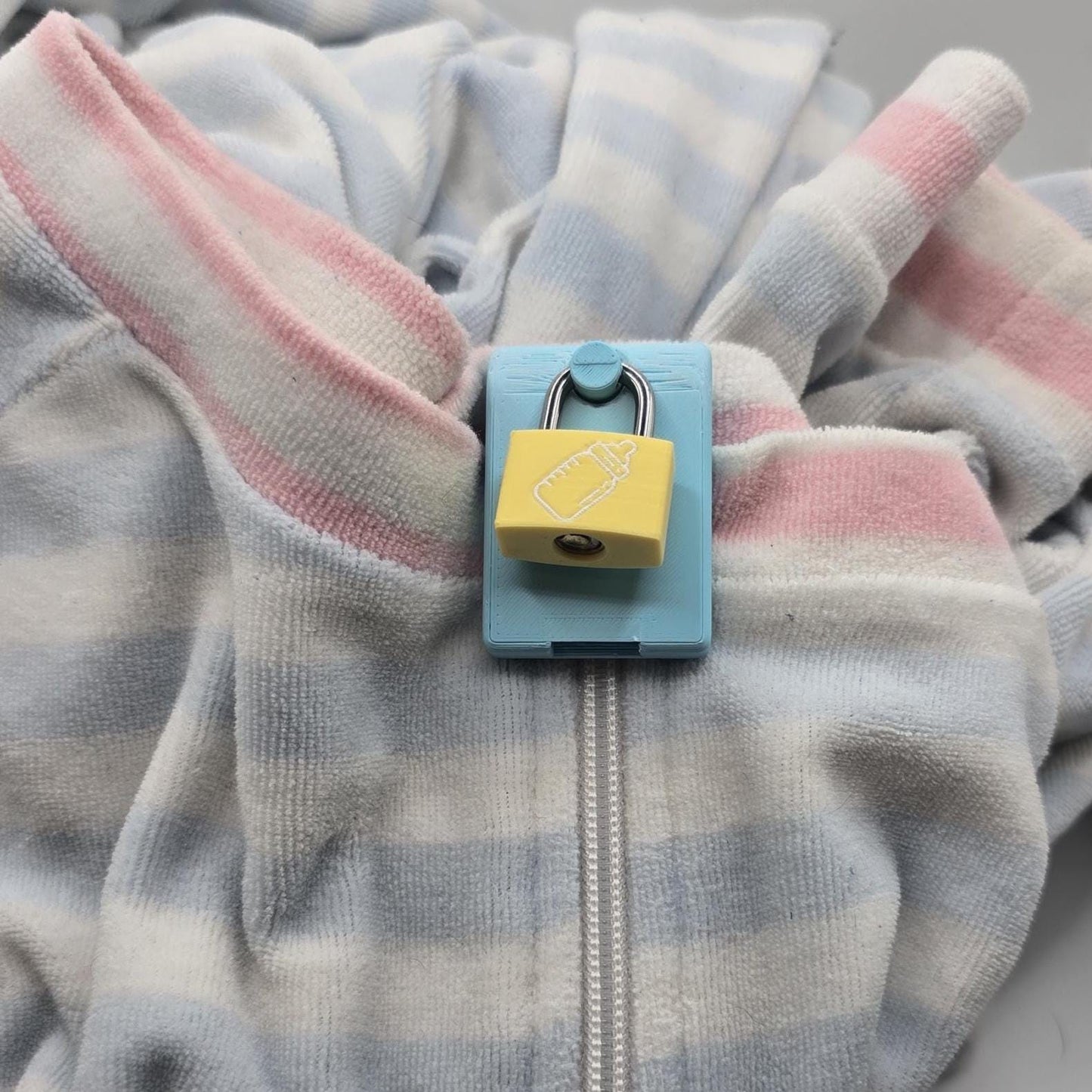 ABDL Zipper Lock for Footed PJs Adult Diaper Enforcement Device Pupifer's Paddles