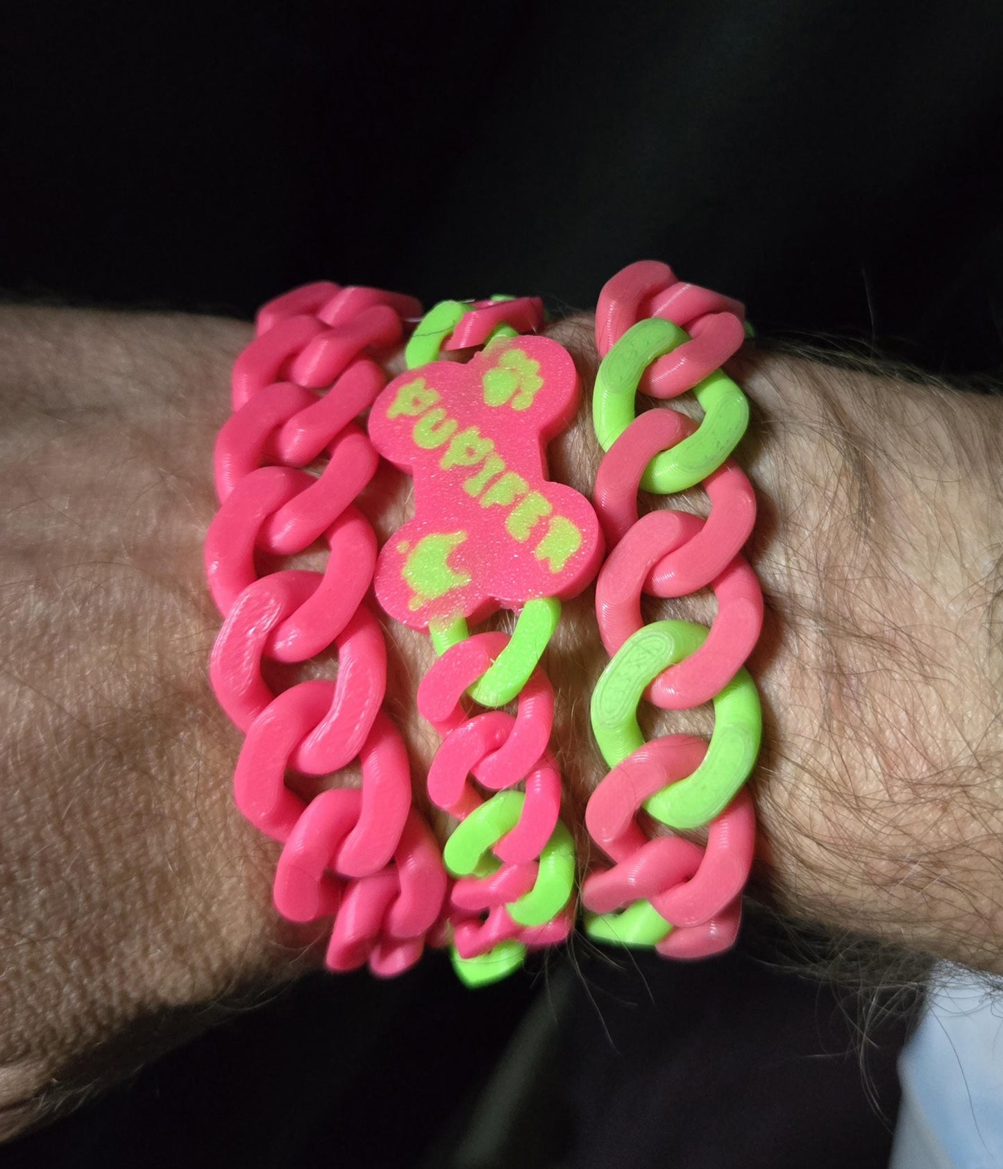 3D Printed Cuban Chain Bracelet – Colorful, Customizable, Durable & Stylish Pupifer's Paddles
