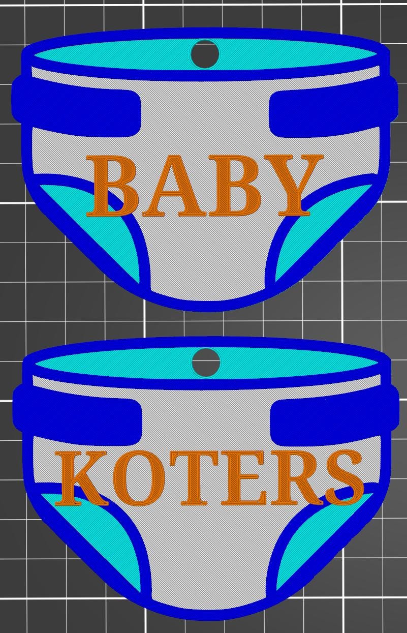 High Tech: 3D Printed ABDL Name Tags / Badges (Includes NFC Chip) Pupifer's Paddles