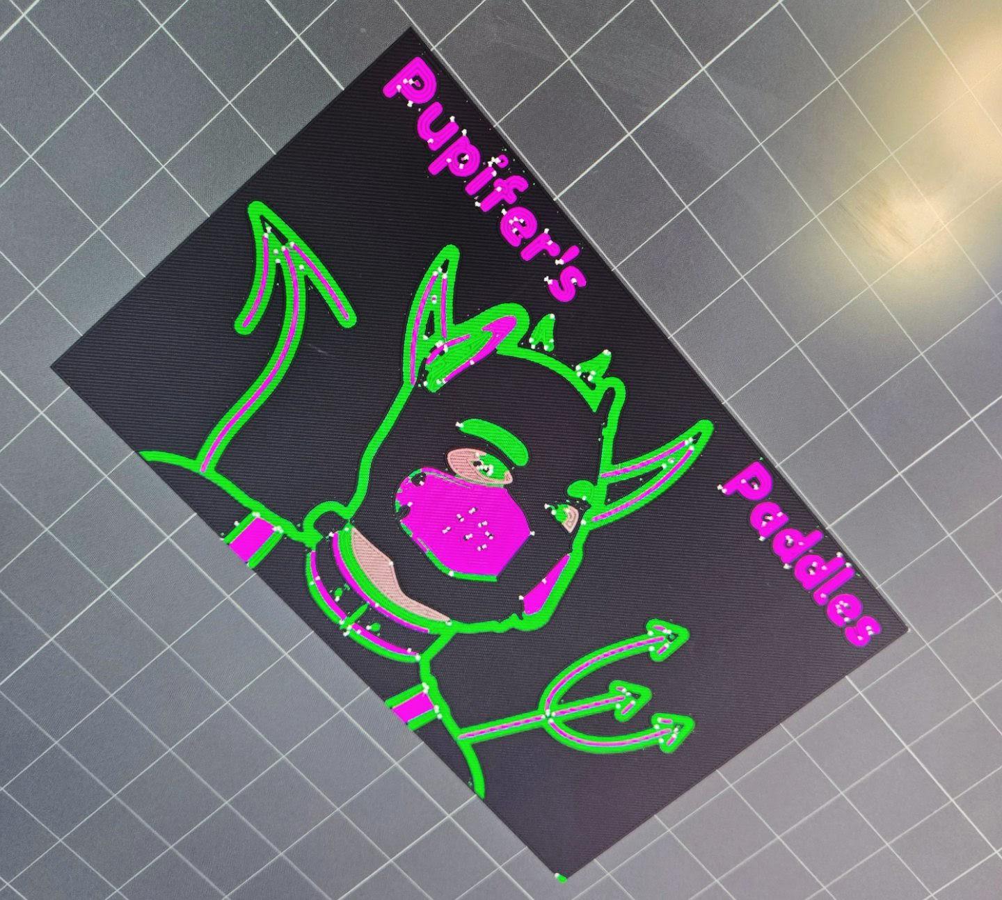 Fully Custom High-Tech Nametag, Badge, Medallion, Necklace, Keychain Pupifer's Paddles