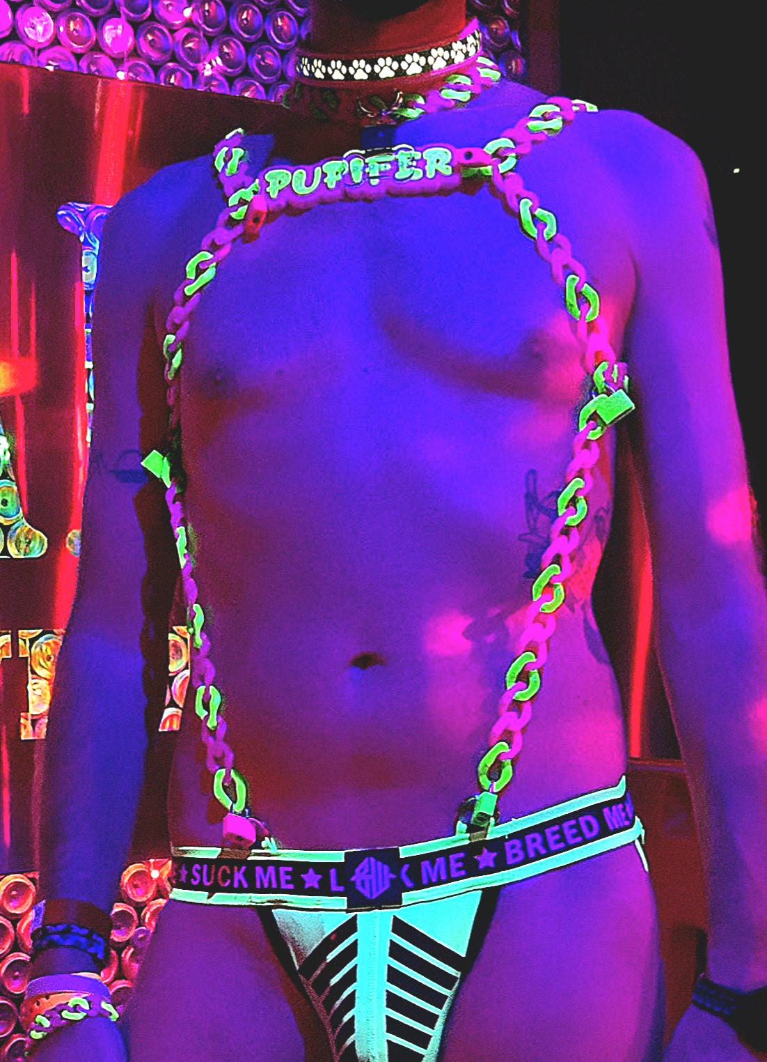 3D Printed Cuban Chain Harness with Matching Padlocks Pupifer's Paddles