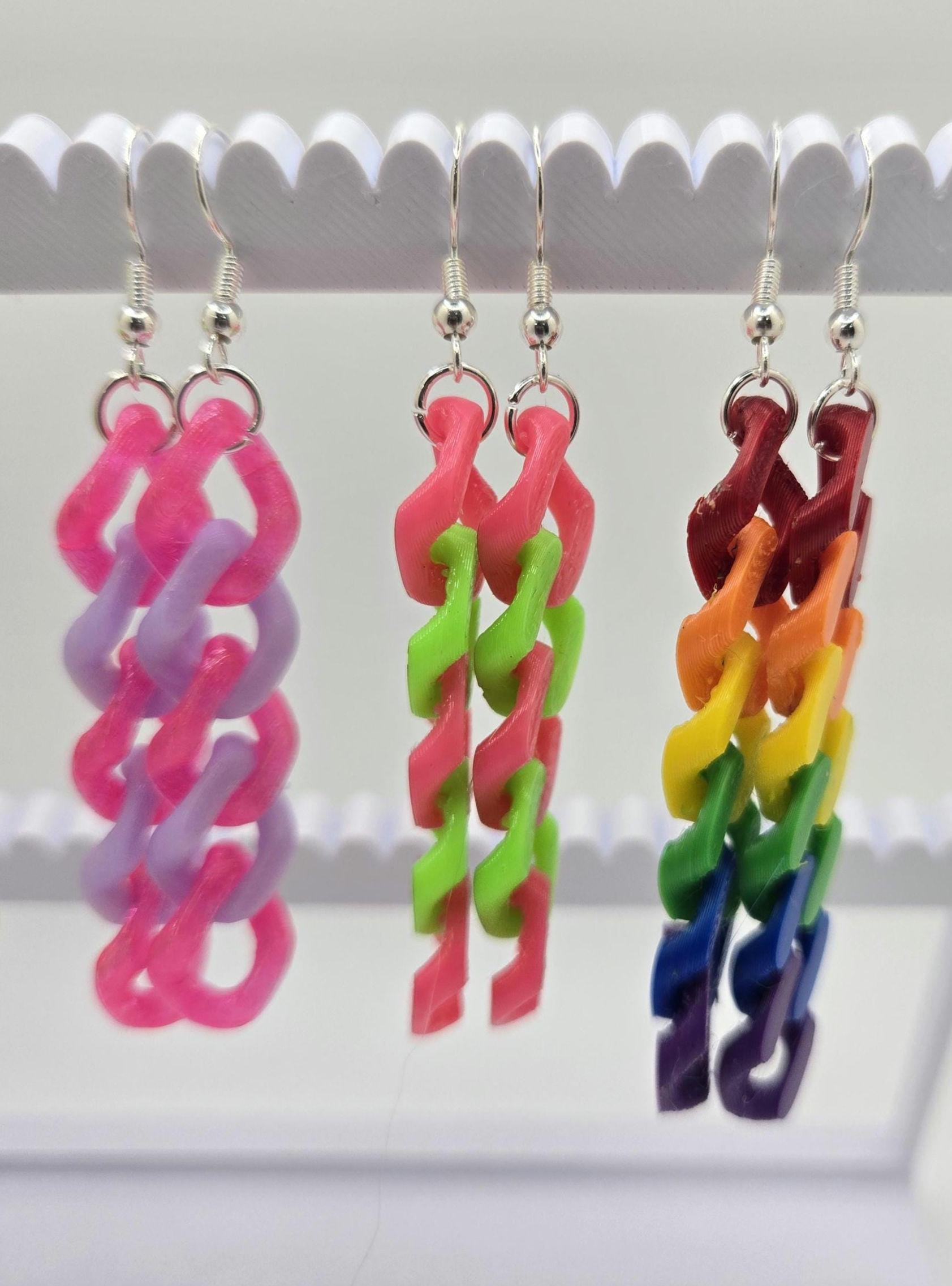 3D Printed Cuban Chain Earrings Pupifer's Paddles