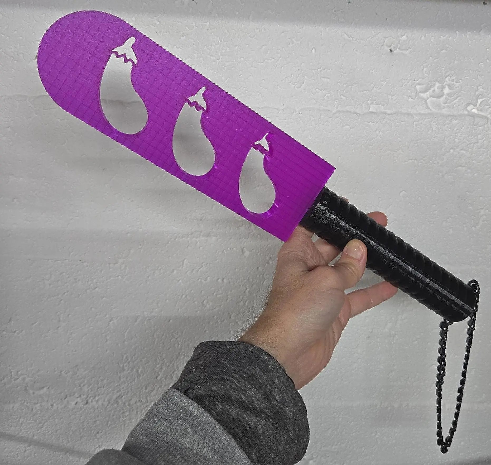 3D Printed Eggplant BDSM Paddle Pupifer's Paddles