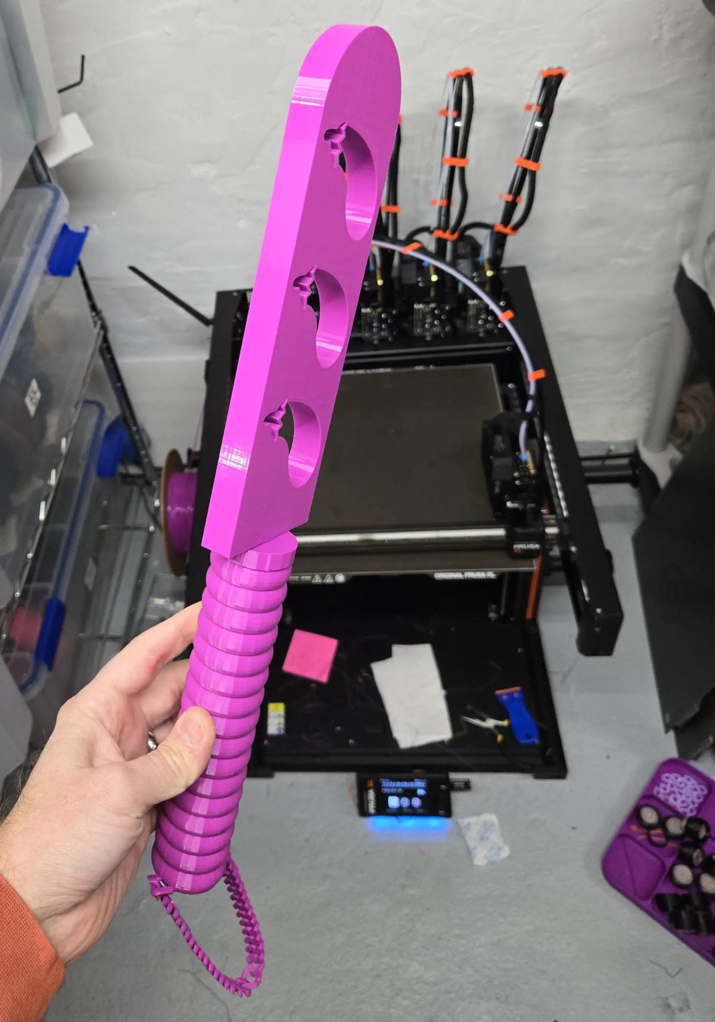 3D Printed Eggplant BDSM Paddle Pupifer's Paddles