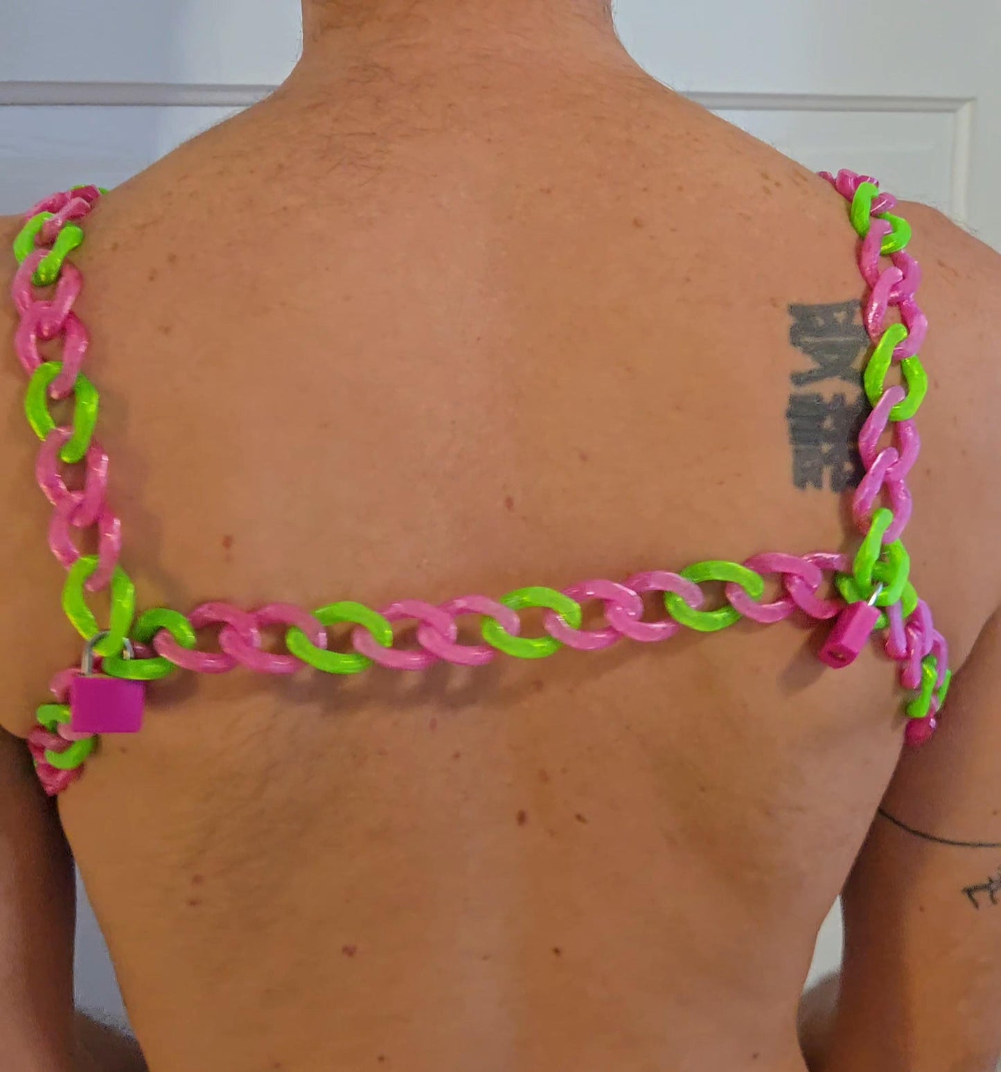 3D Printed Cuban Chain Harness with Matching Padlocks Pupifer's Paddles