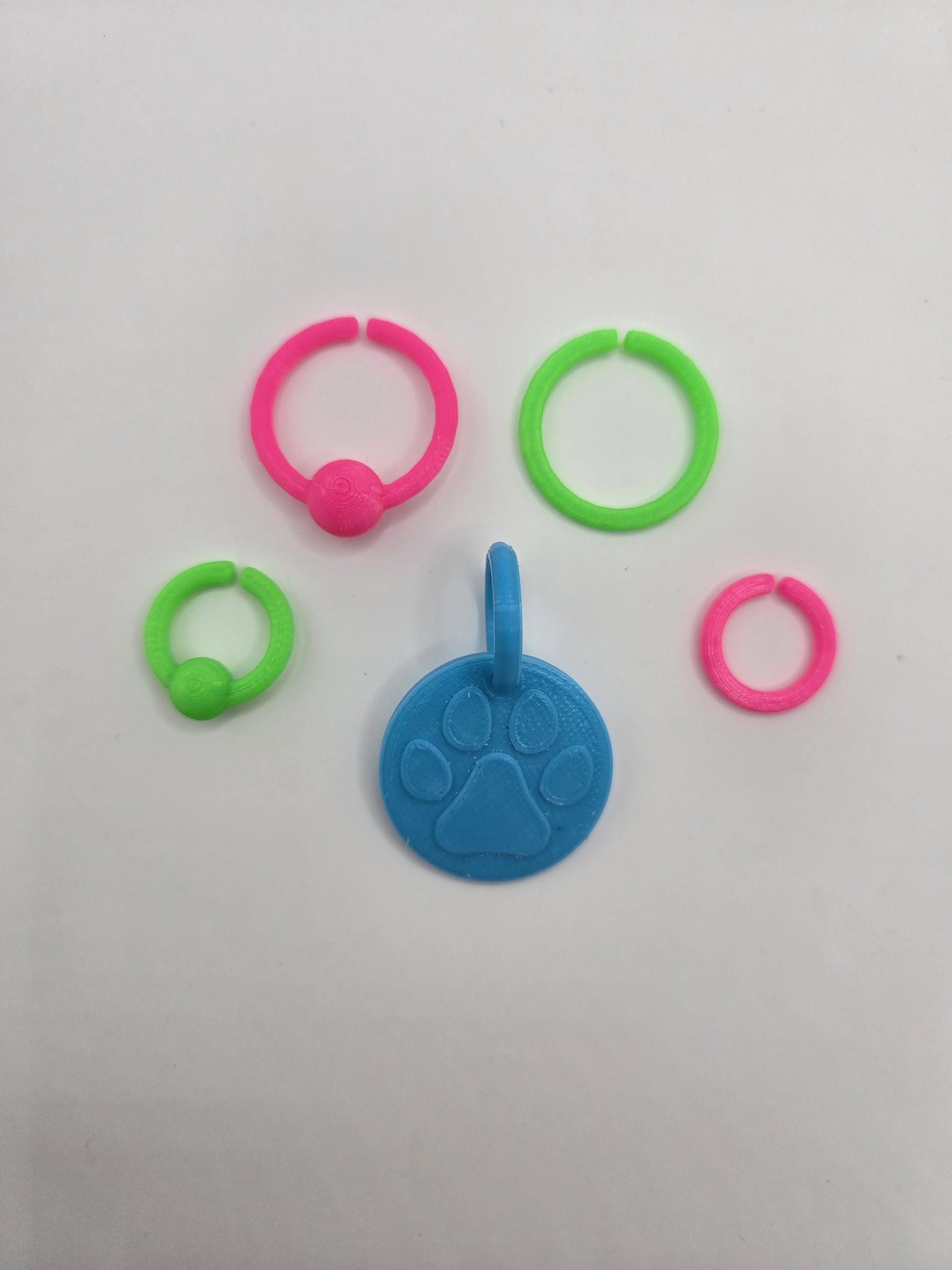 Mix & Match 3D Printed Pup Hood Piercings (3 or 5 pack) Pupifer's Paddles