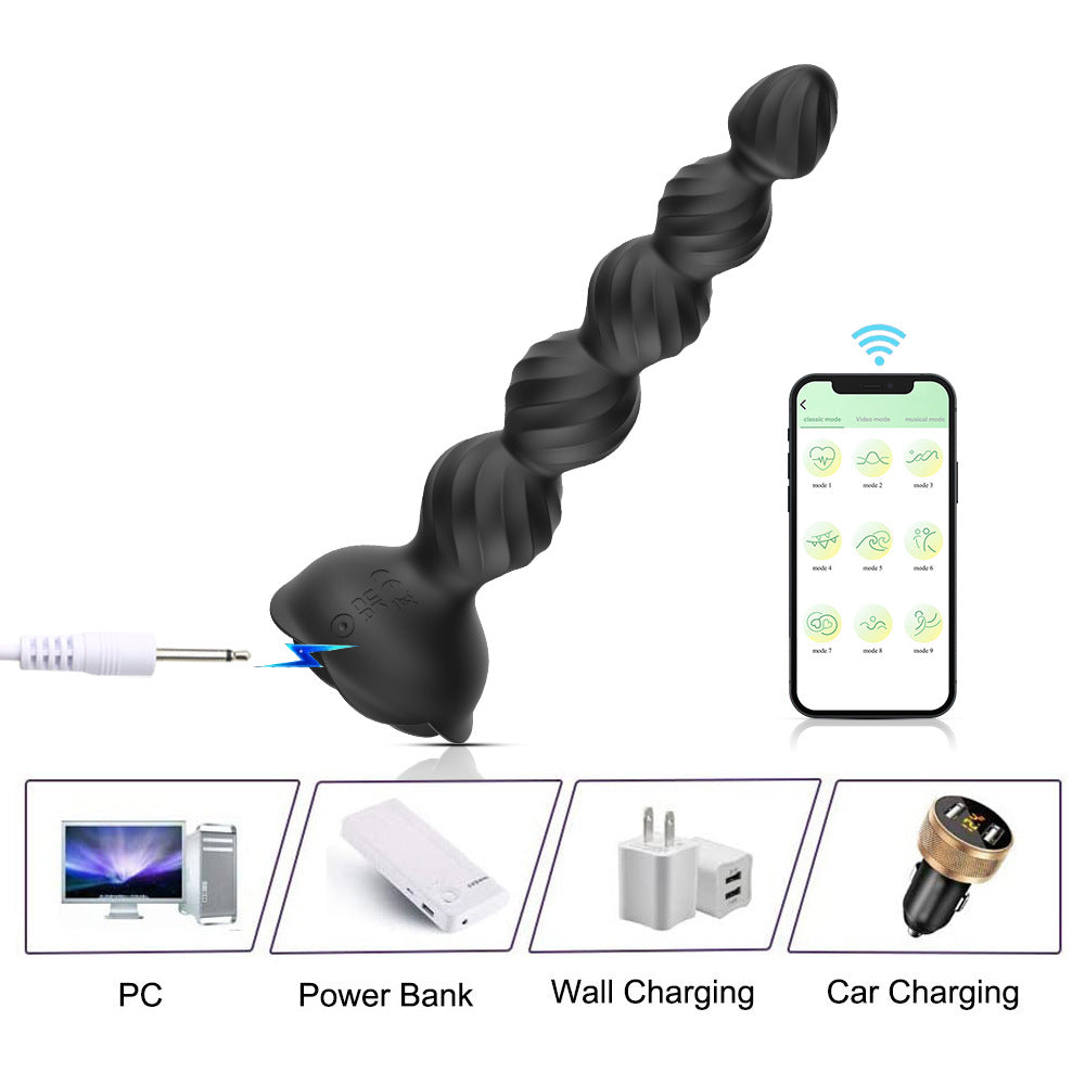 App-Controlled Vibrating LED Anal Beaded Plug – Remote Vibration Massager with Light-Up Feature Pupifer's Paddles