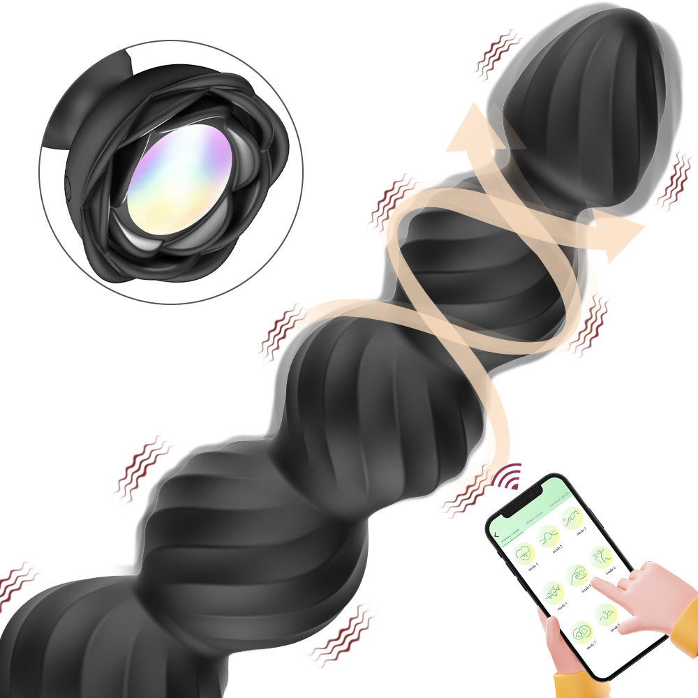 App-Controlled Vibrating LED Anal Beaded Plug – Remote Vibration Massager with Light-Up Feature Pupifer's Paddles