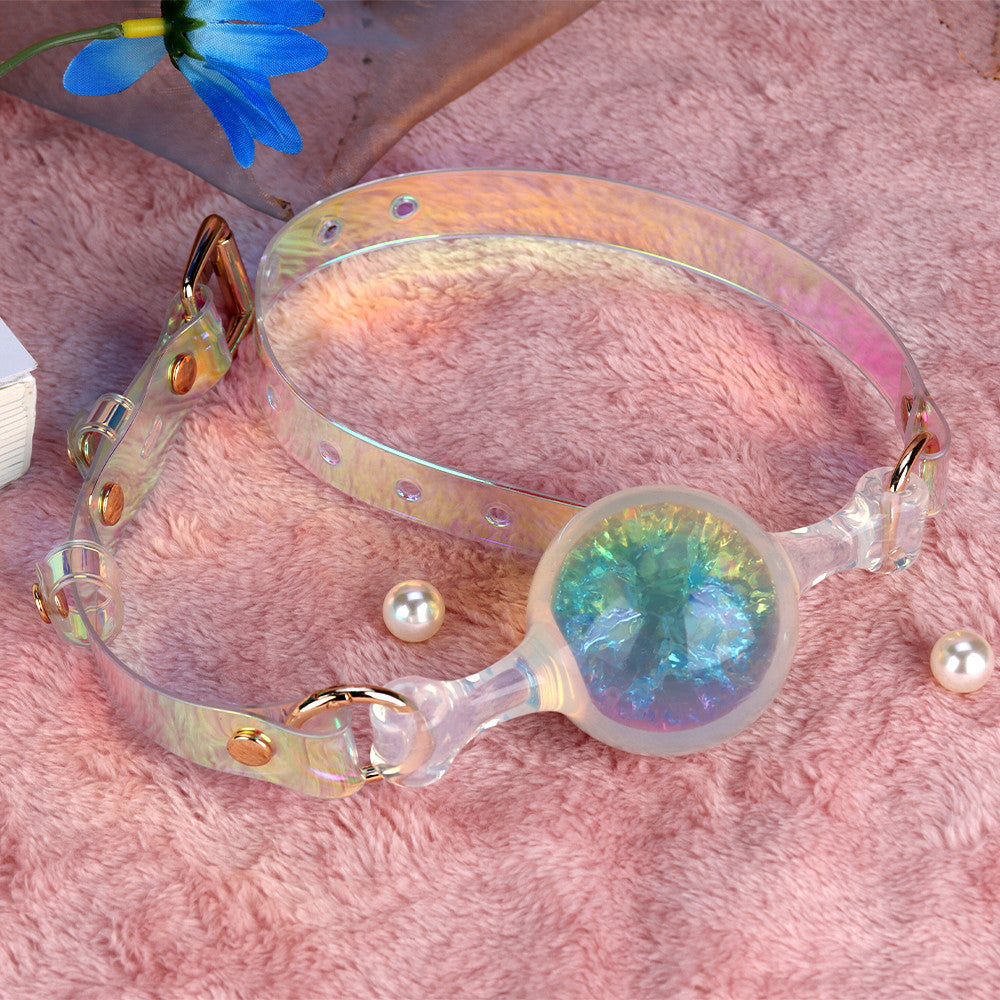 Colorful Open-Mouth Silicone Gag Ball – Sexy BDSM Bondage Gear Pupifer's Paddles