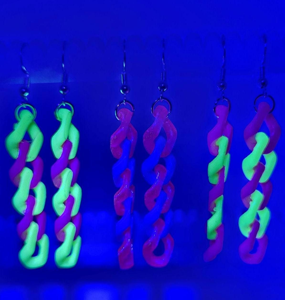 3D Printed Cuban Chain Earrings Pupifer's Paddles