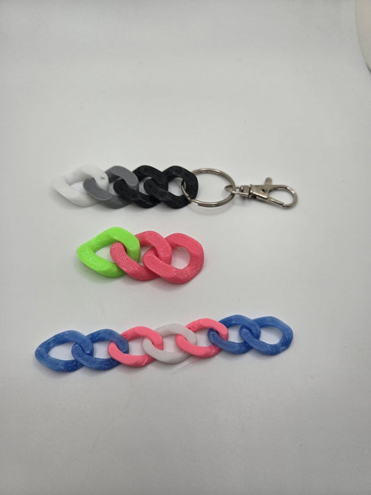 3D Printed Cuban Chain Keychain Pupifer's Paddles