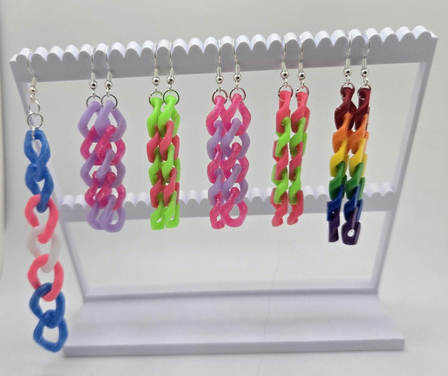3D Printed Cuban Chain Earrings Pupifer's Paddles