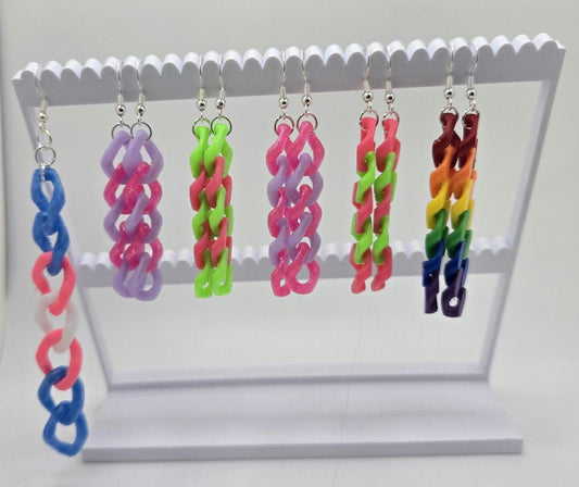 3D Printed Cuban Chain Earrings Pupifer's Paddles