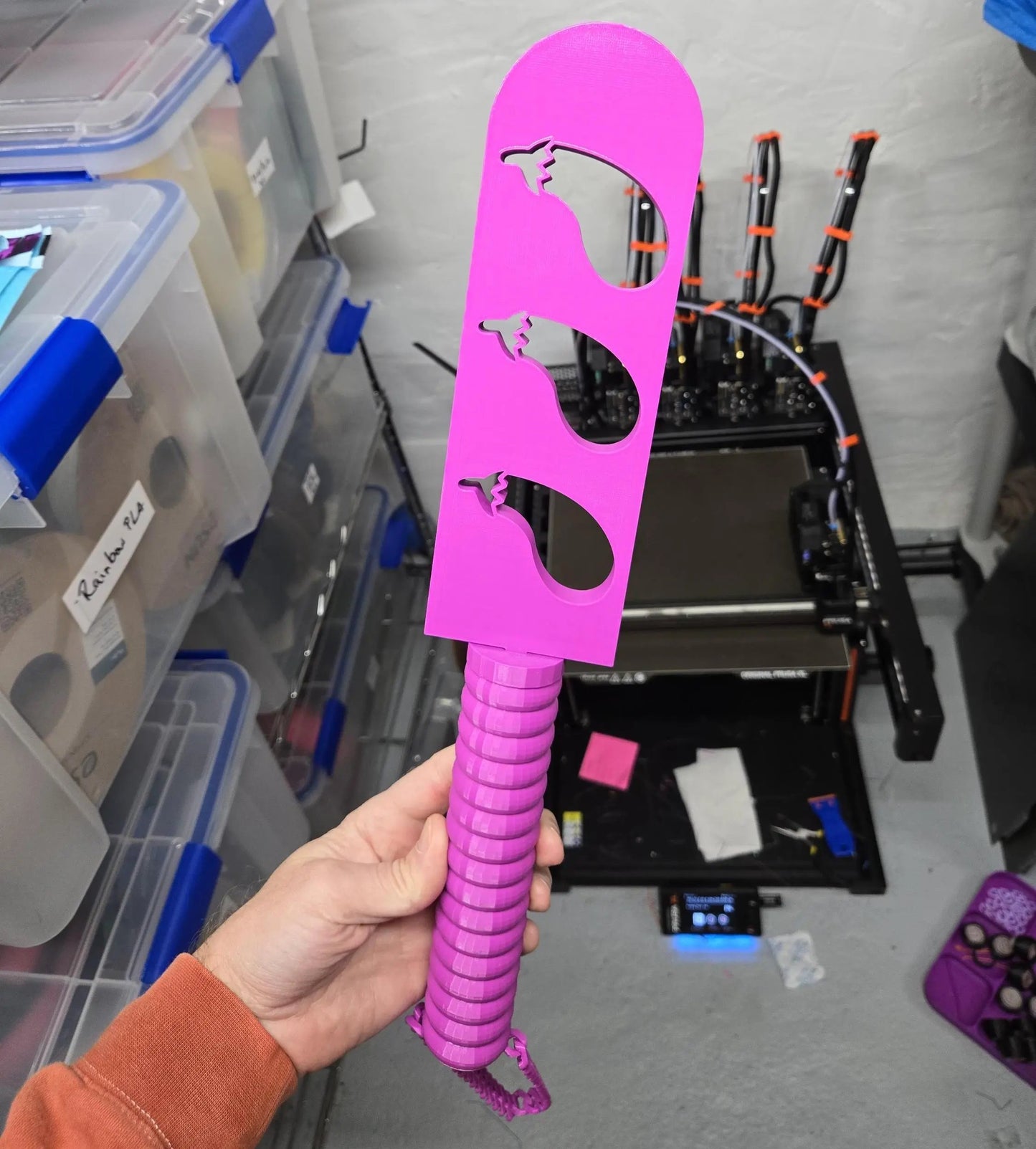 3D Printed Eggplant BDSM Paddle Pupifer's Paddles