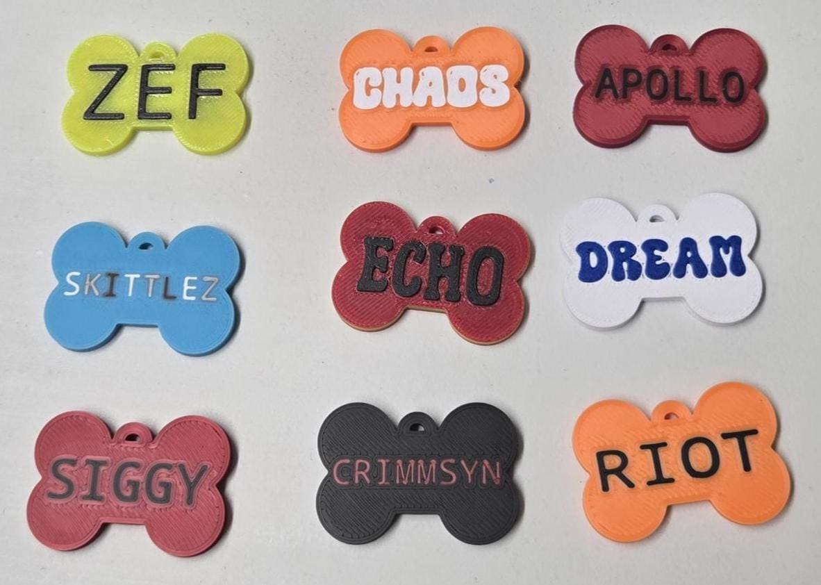 🐾 High Tech: 3D Printed Pup Name Tags (Includes NFC Chip) Pupifer's Paddles