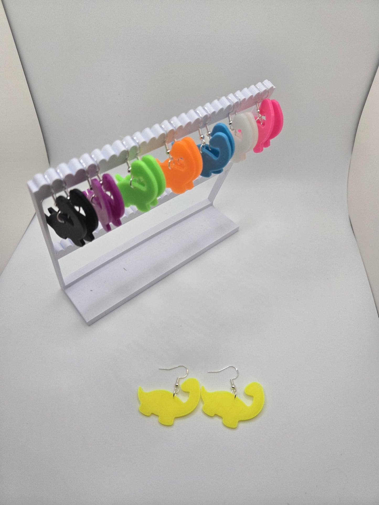 Neon Glow in the Dark Earrings | Festival Rave Jewelry | Quirky Statement Earrings | 3D Printed Plastic Dangle Earrings | Funky Gift Pupifer's Paddles