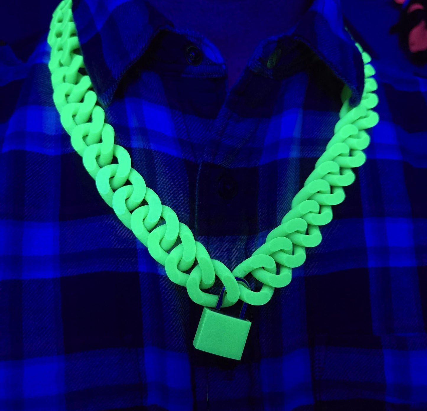 3D Printed Cuban Chain Leash with Matching Padlock Pupifer's Paddles