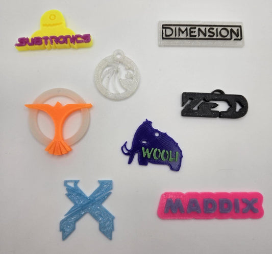 EDM Artist Glow Keychain / Necklace Charm | UV Reactive Glow Rave Accessory Pupifer's Kink Wonderland