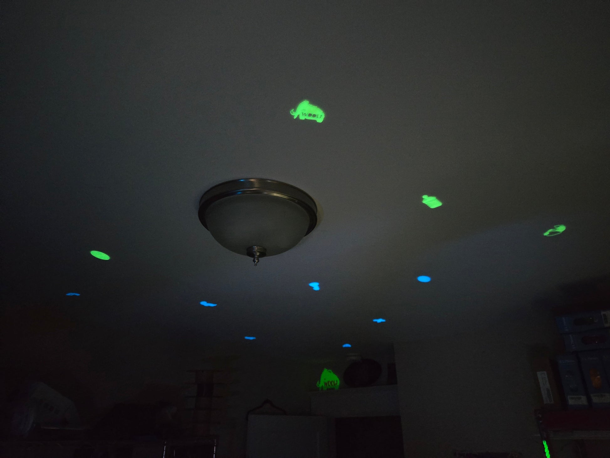 3D Printed Glow-in-the-Dark Ceiling Stickers Pupifer's Paddles